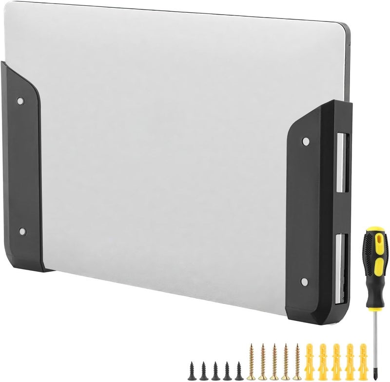 CfoPiryx Wall & Under Desk Laptop Mount Holder with Adhesive Screws,1.02"/ 26 mm Thick, Universal for Laptop, Mac mini, MacBook, Keyboard with Anti-Scratch Pads - Image 2